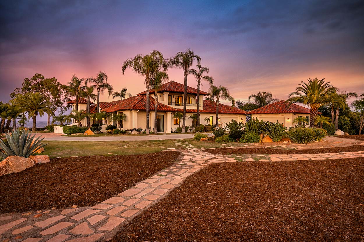 Sunset over Cactus Blossom Retreat